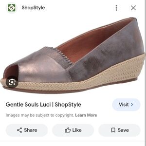 Gentle Souls  by Kenneth Cole Luci Ruffle Espadrille Wedges 10 NWOB